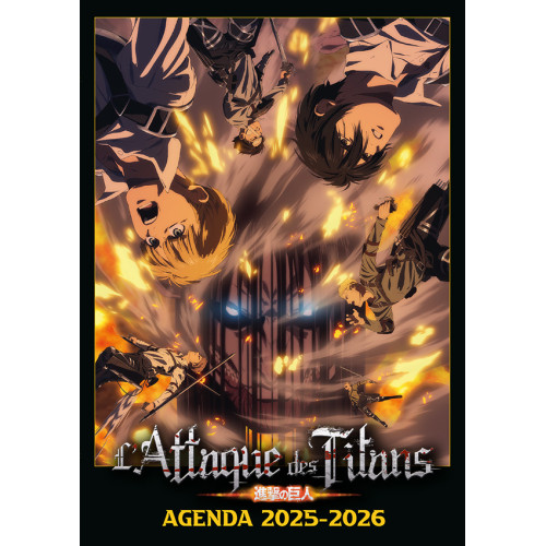 Agenda scolaire 2025-2026 L'Attaque des Titans (VF)