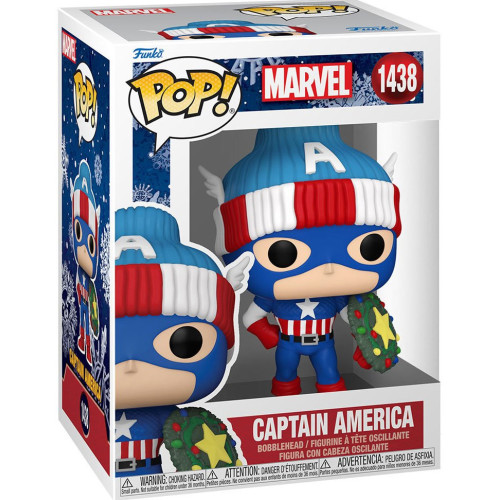 Figurine Pop Marvel Comics 1438 Captain America (Noël)