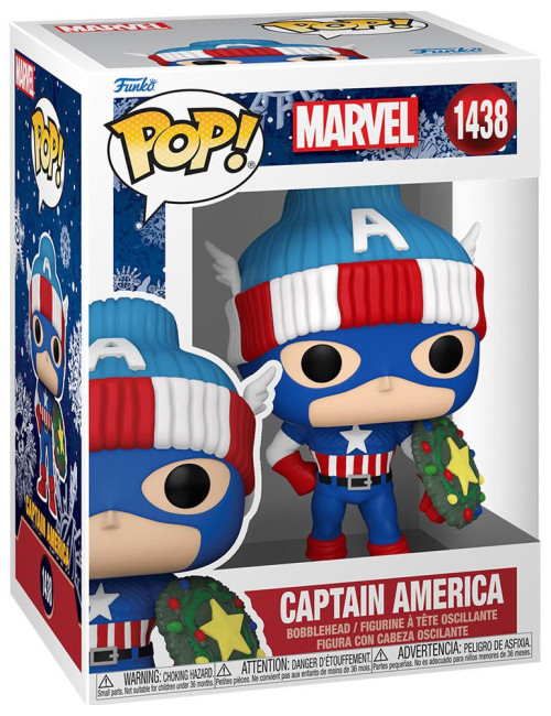 Figurine Pop Marvel Comics 1438 Captain America (Noël)