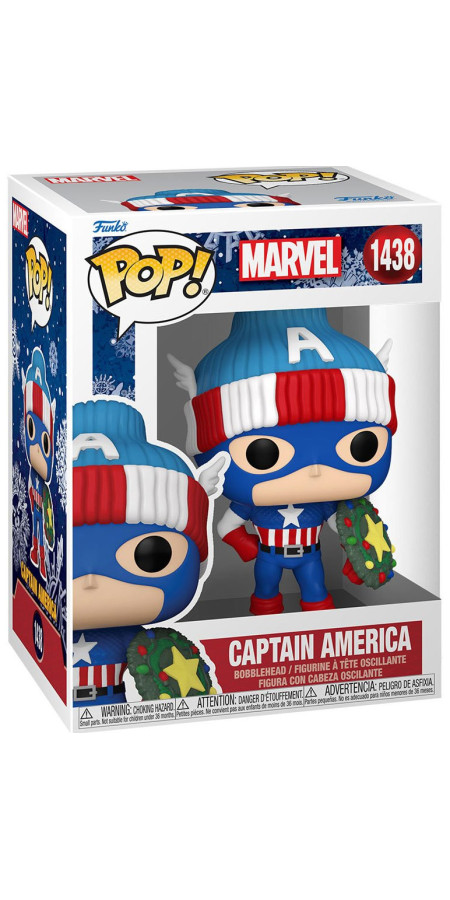 Figurine Pop Marvel Comics 1438 Captain America (Noël)